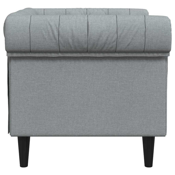 Helles Grau Polyester Sofa 78,5 cm