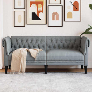Hellgraues Polyester Sofa, 182,5 cm