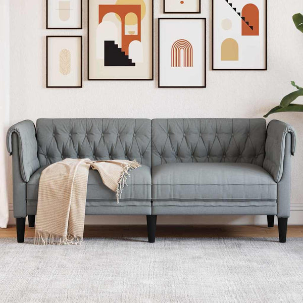 Hellgraues Polyester Sofa, 182,5 cm