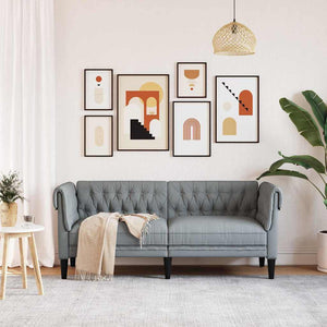 Hellgraues Polyester Sofa, 182,5 cm