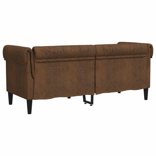 Braunes Polyester Sofa – 182,5 cm