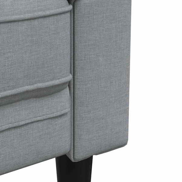 Hellgraues Polyester Sofa 201,5 cm