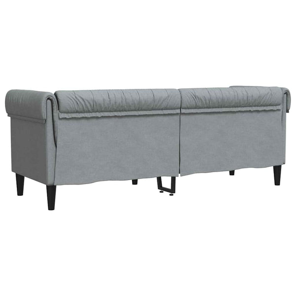 Hellgraues Polyester Sofa 201,5 cm
