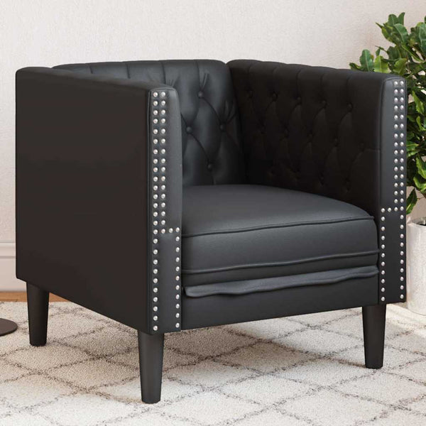 Schwarzes PVC Sofa