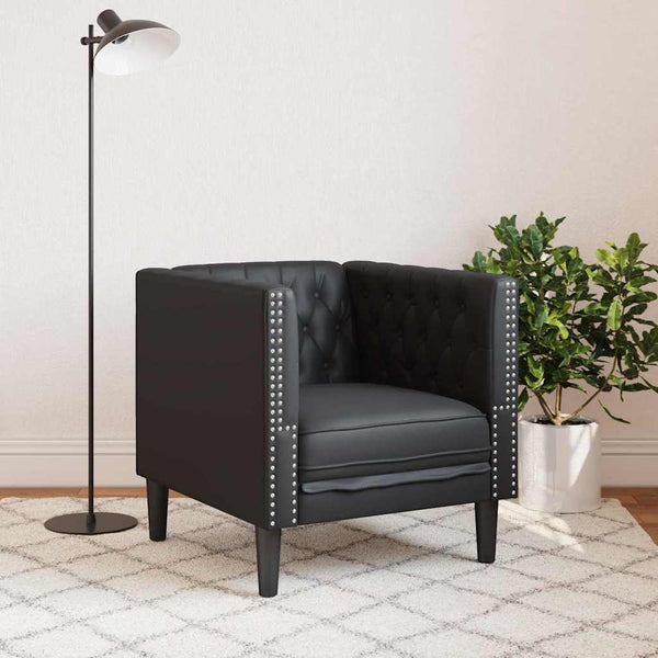 Schwarzes PVC Sofa