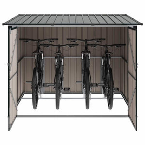 Fahrradschuppen Metall Anthrazit für 3 Fahrräder