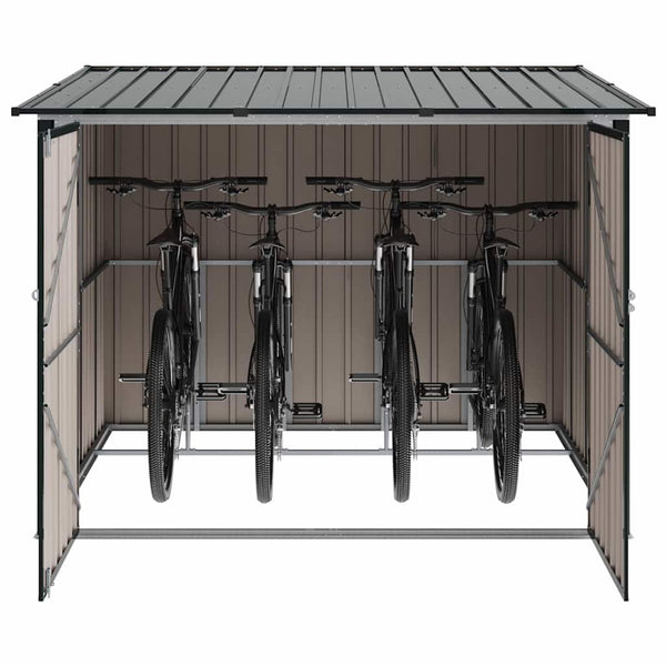 Fahrradschuppen Metall Anthrazit für 3 Fahrräder