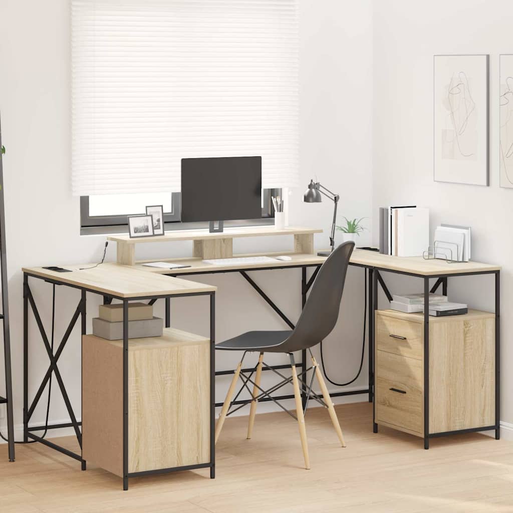 Schreibtisch Sonoma Eiche 182 cm
