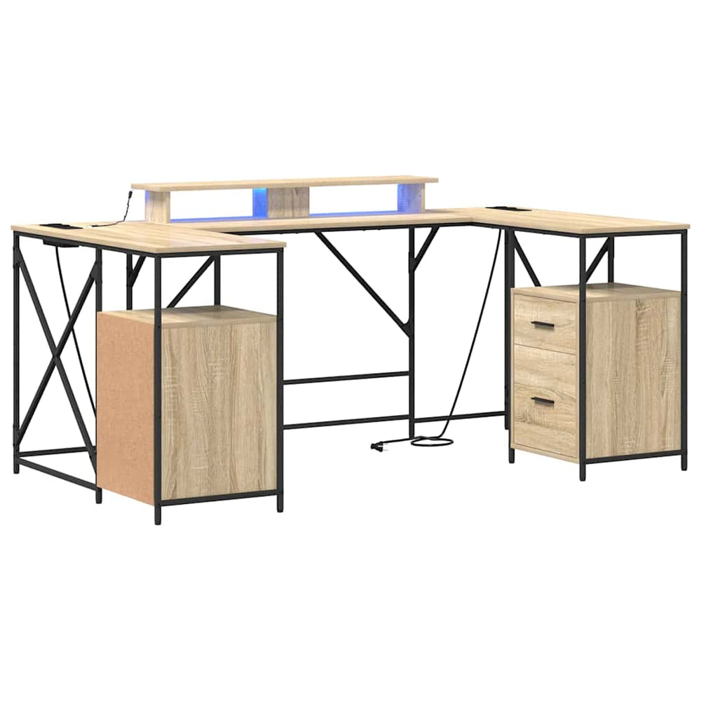Schreibtisch Sonoma Eiche 182 cm