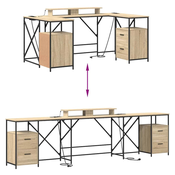 Schreibtisch Sonoma Eiche 182 cm