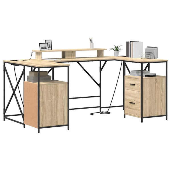 Schreibtisch Sonoma Eiche 182 cm