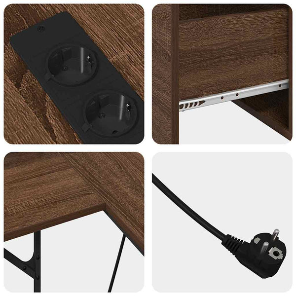 Schreibtisch mit Regal Eichenoptik