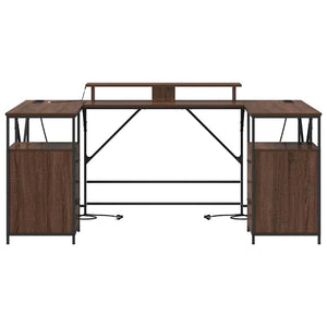 Schreibtisch mit Regal Eichenoptik