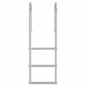 3-Stufen Dockleiter Silber Aluminium