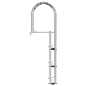 3-Stufen Dockleiter Silber Aluminium