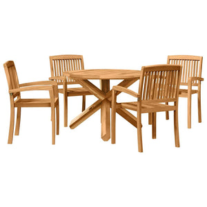 Garten Essgruppe Akazie Massivholz 5-teilig