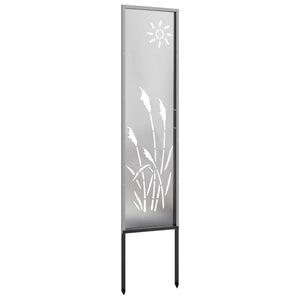 Silberne Garten-Sichtschutzwand 32x140cm