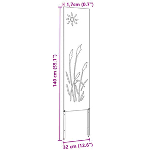 Garten Sichtschutz Silber 32x140cm