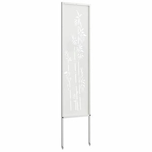 Garten Sichtschutz Floral Weiß 32x140cm
