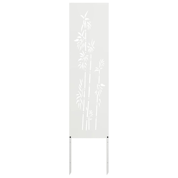 Garten Sichtschutz Floral Weiß 32x140cm