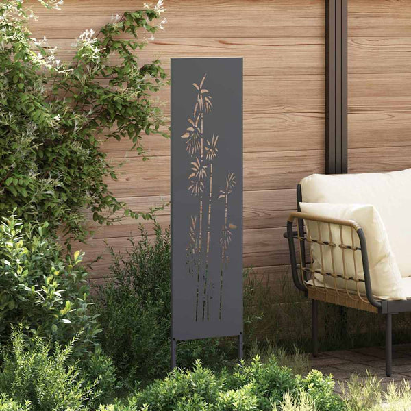 Garten Sichtschutz Floral Anthrazit 32x140cm