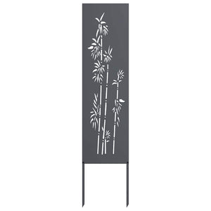 Garten Sichtschutz Floral Anthrazit 32x140cm