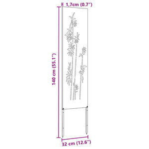 Garten Sichtschutz Floral Olivgrün 32x140cm