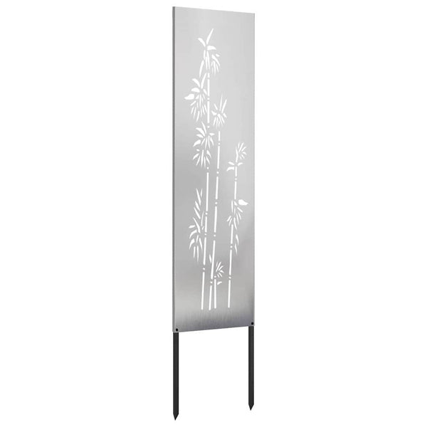 Garten Sichtschutz Floral Silber 32x140cm
