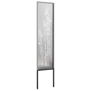 Garten Sichtschutz Floral Silber 32x140cm