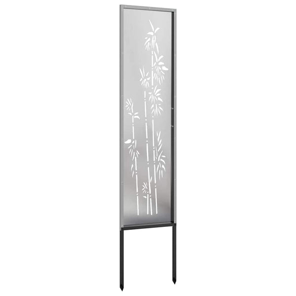Garten Sichtschutz Floral Silber 32x140cm