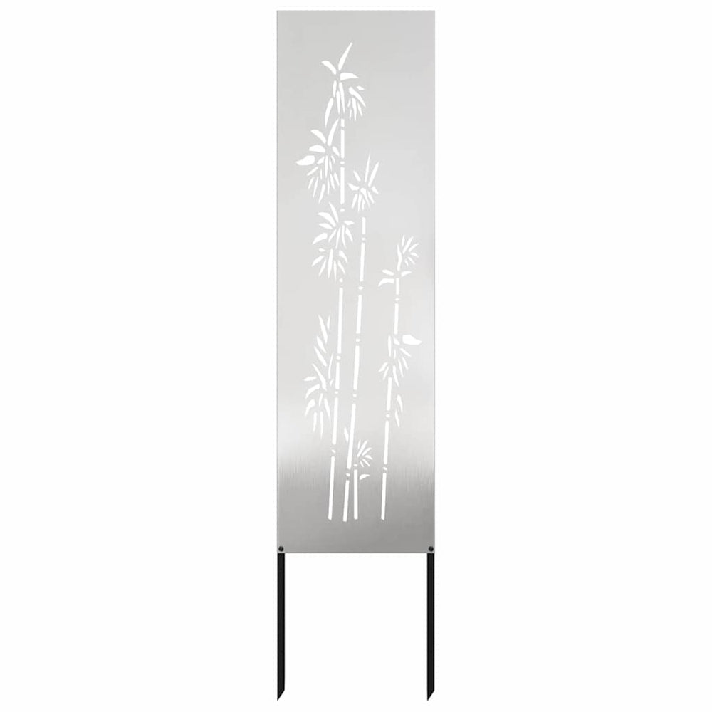 Garten Sichtschutz Floral Silber 32x140cm
