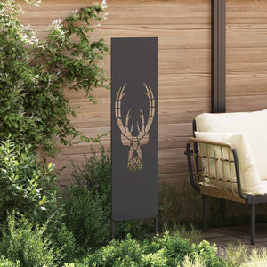Garten Sichtschutz Leinwand Tiermuster Schwarz