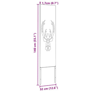 Garten Sichtschutz Leinwand Tiermuster Schwarz