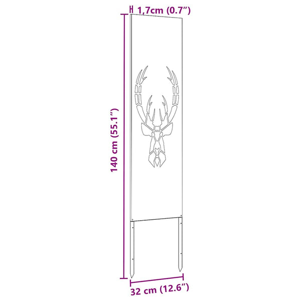 Garten Sichtschutz Leinwand Tiermuster Schwarz