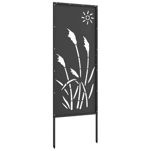 Garten Sichtschutz Leinwand Schwarz 50x140cm