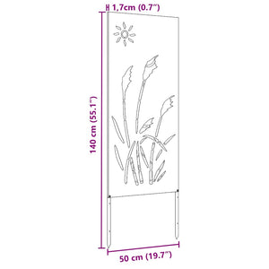 Garten Sichtschutz Leinwand Schwarz 50x140cm