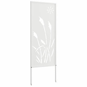 Garten Sichtschutz Leinwand Weiß 50x140cm