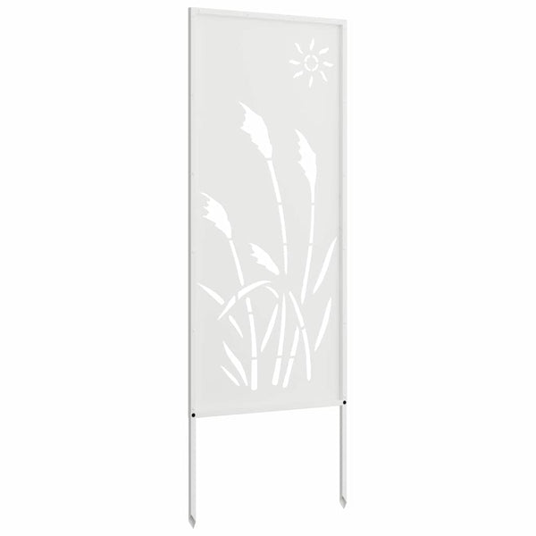 Garten Sichtschutz Leinwand Weiß 50x140cm