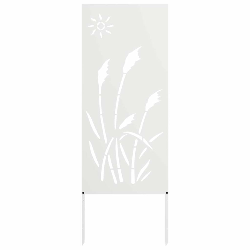 Garten Sichtschutz Leinwand Weiß 50x140cm