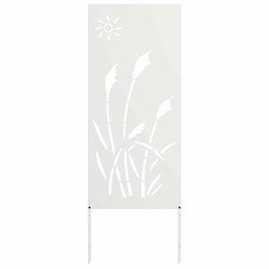 Garten Sichtschutz Leinwand Weiß 50x140cm