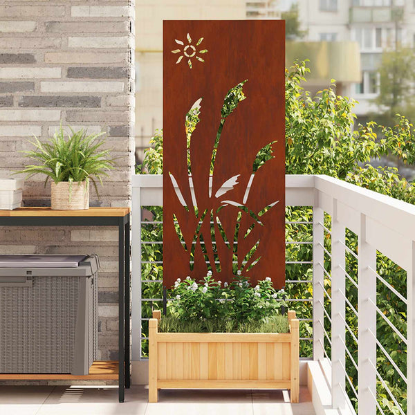 Rostige Garten-Sichtschutz Leinwand 50x140cm