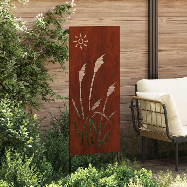 Rostige Garten-Sichtschutz Leinwand 50x140cm