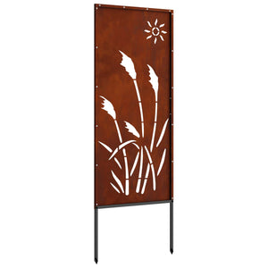 Rostige Garten-Sichtschutz Leinwand 50x140cm