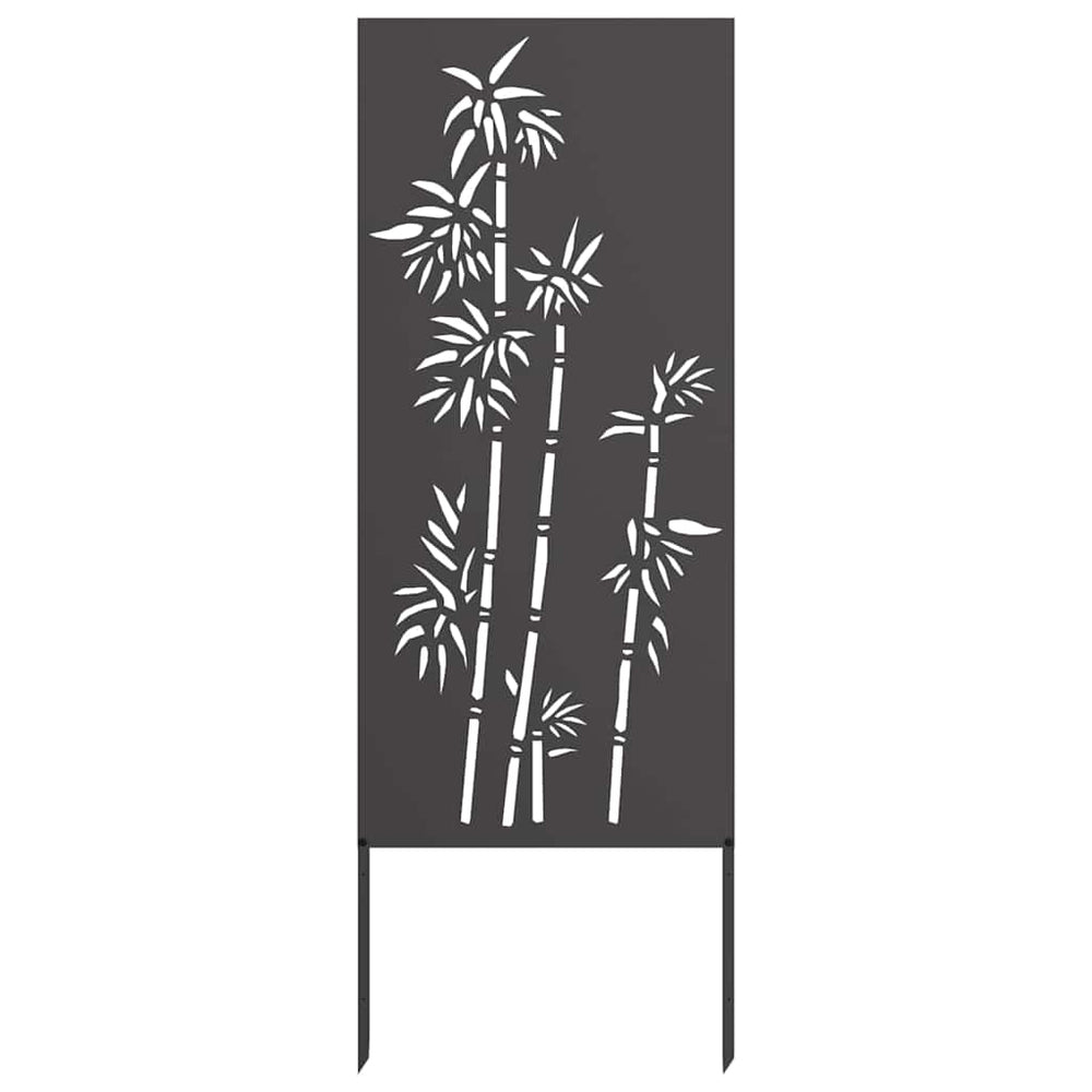 Garten Sichtschutz Leinwand Floral Schwarz 50x140 cm