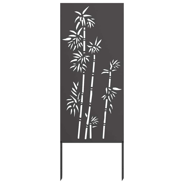 Garten Sichtschutz Leinwand Floral Schwarz 50x140 cm