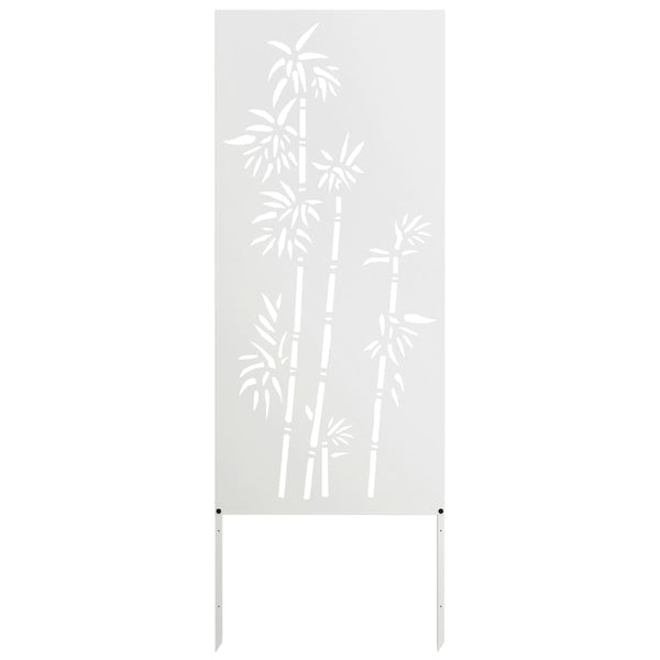 Garten Sichtschutz Leinwand Floral Weiß 50x140cm