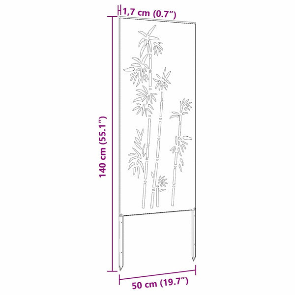 Garten Sichtschutz Leinwand Floral Weiß 50x140cm