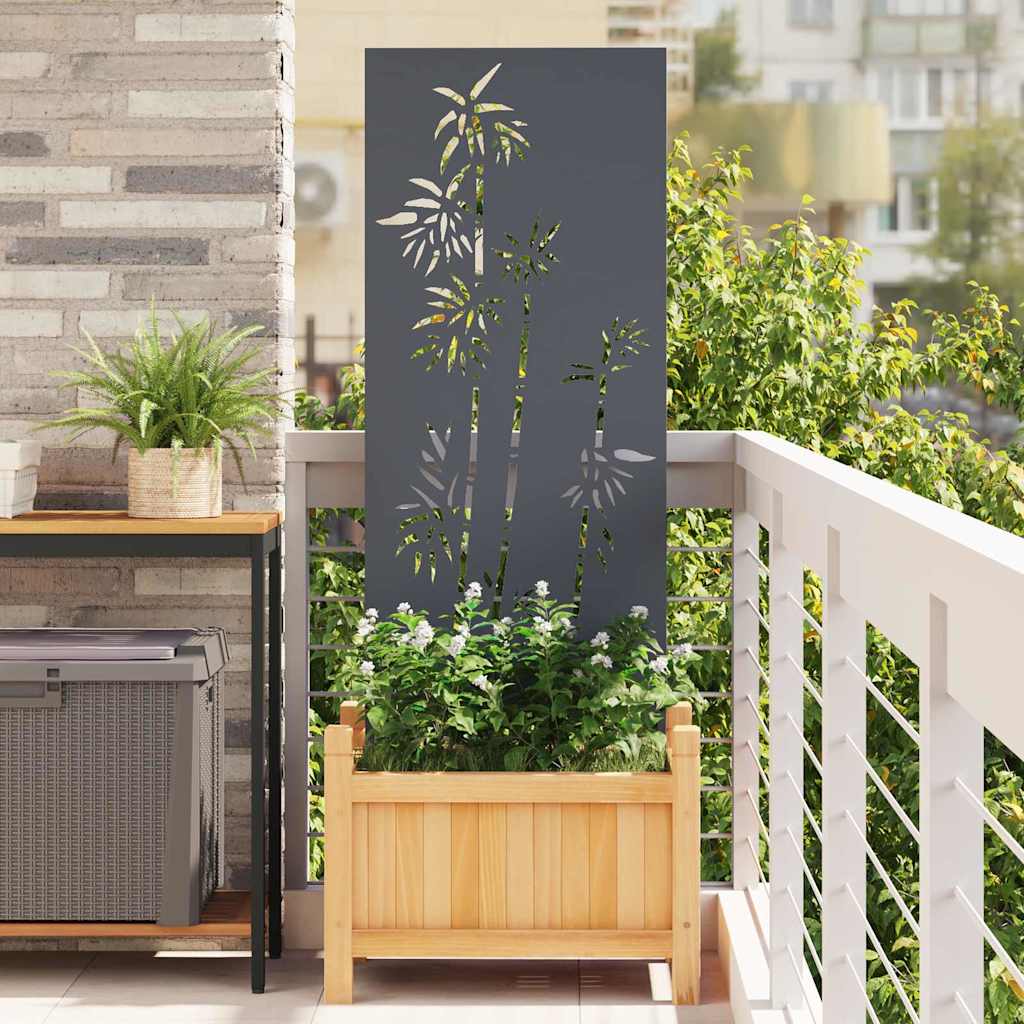 Anthrazit Garten Sichtschutz Floral 50x140cm