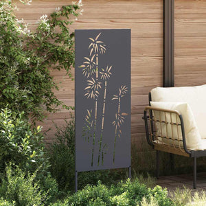 Anthrazit Garten Sichtschutz Floral 50x140cm