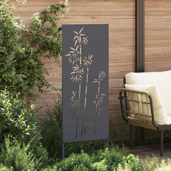 Anthrazit Garten Sichtschutz Floral 50x140cm